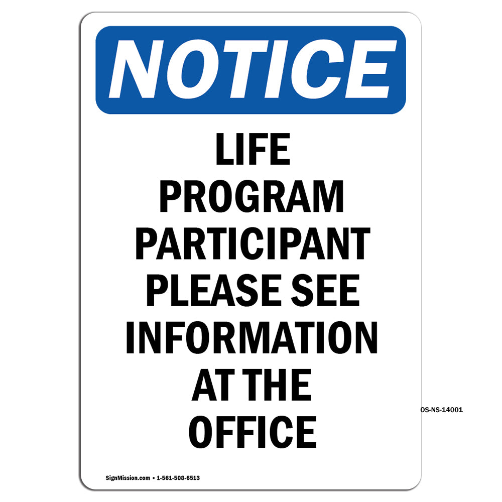 Life Program Participant Please See Information