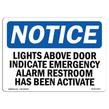 Lights Above Door Indicate Emergency Alarm