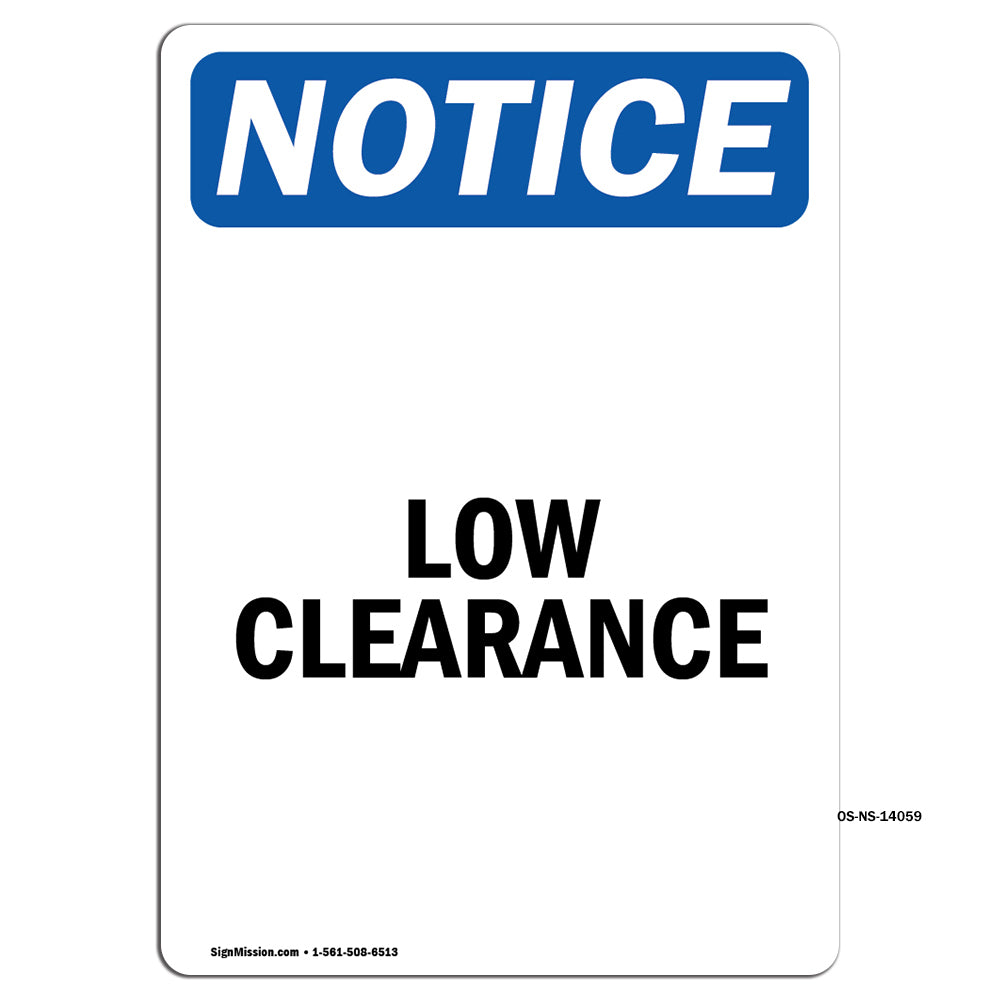 Low Clearance Sign