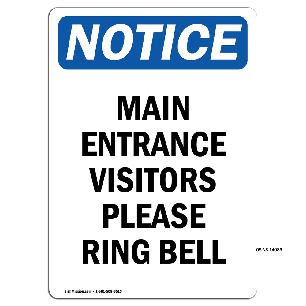 Main Entrance Visitors Please Ring Bell