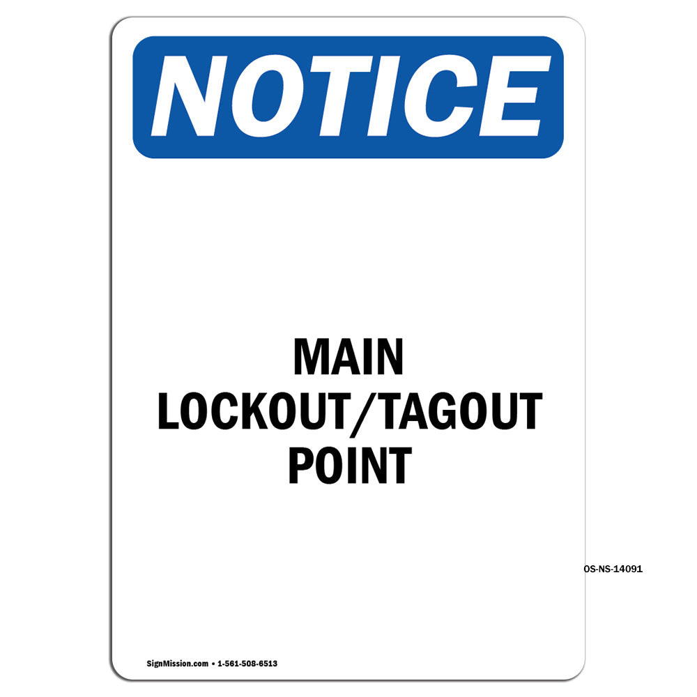 Main Lockout Tagout Point