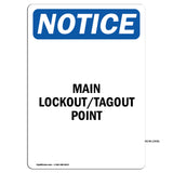Main Lockout Tagout Point