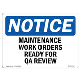Maintenance Work Orders Ready For QA Review