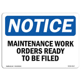 Maintenance Work Orders Ready To Be Filed