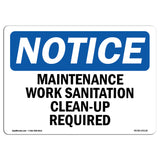 Maintenance Work Sanitation Clean-Up Required