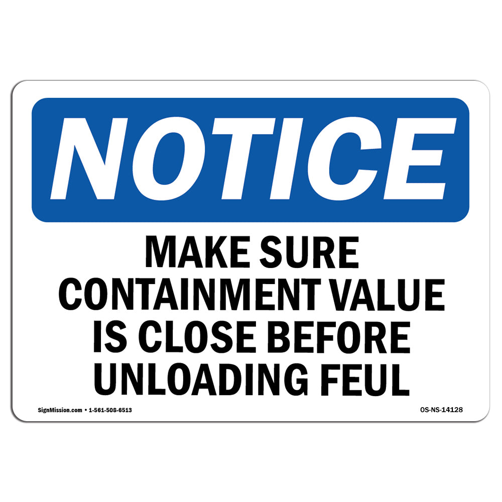 Make Sure Containment Valve Is Closed Before