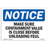 Make Sure Containment Valve Is Closed Before