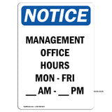 Management Office Hours Mon - Fri ____ Am