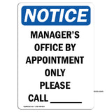 Manager's Office By Appointment Only Please