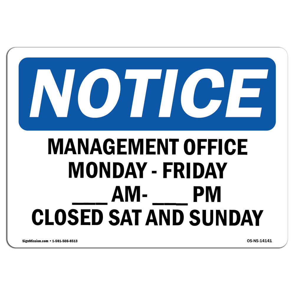 Managers Office Monday - Friday ____ Am