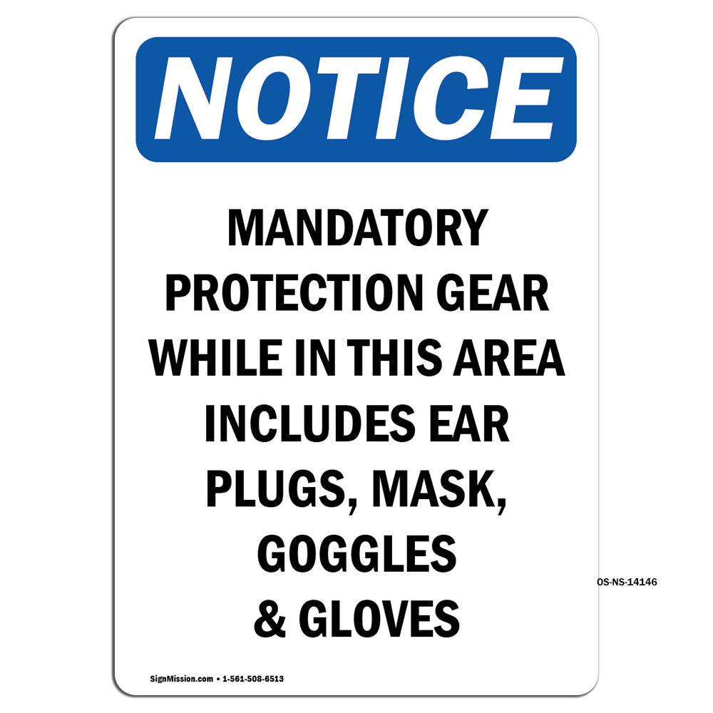 Mandatory Protection Gear While In This