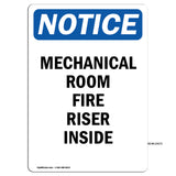 Mechanical Room Fire Riser Inside