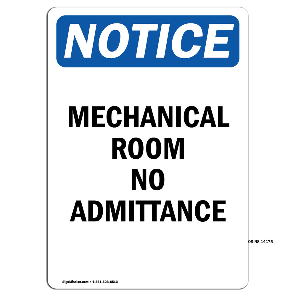 Mechanical Room No Admittance