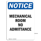 Mechanical Room No Admittance