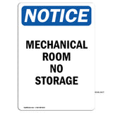 Mechanical Room No Storage