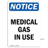 Medical Gas In Use Sign