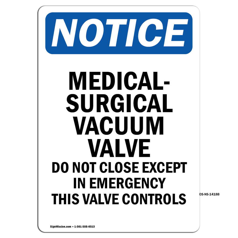 Medical-Surgical Vacuum Valve Do Not Close