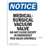 Medical-Surgical Vacuum Valve Do Not Close