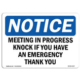 Meeting In Progress Knock If You Have An