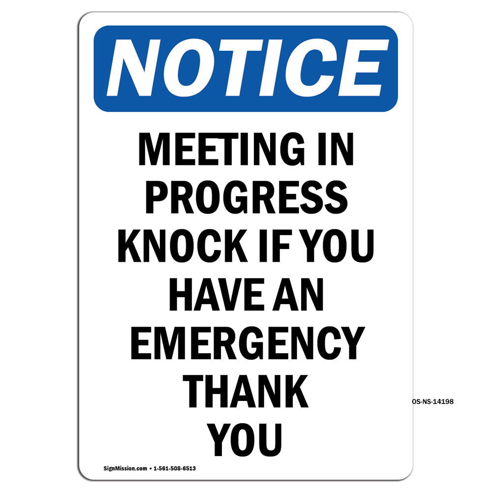 Meeting In Progress Knock If You Have An