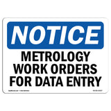 Metrology Work Orders For Data Entry
