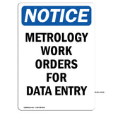Metrology Work Orders For Data Entry
