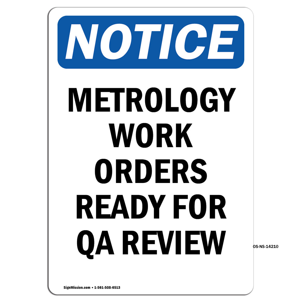 Metrology Work Orders Ready For QA Review
