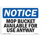 Mop Bucket Available For Use Anytime