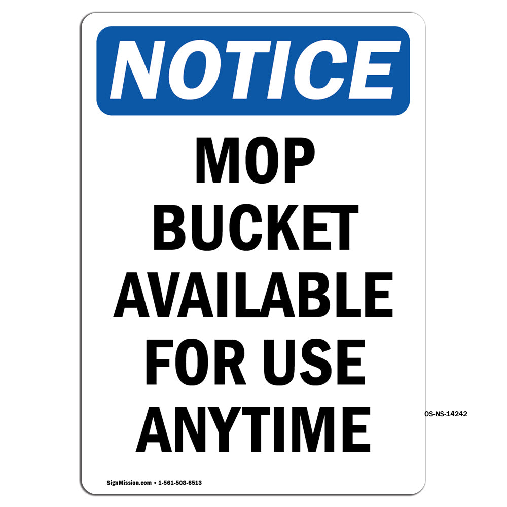 Mop Bucket Available For Use Anytime