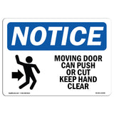Moving Door Can Crush Or Cut