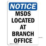 MSDS Located At Branch Office