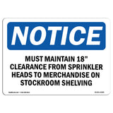 Must Maintain 18 Clearance From