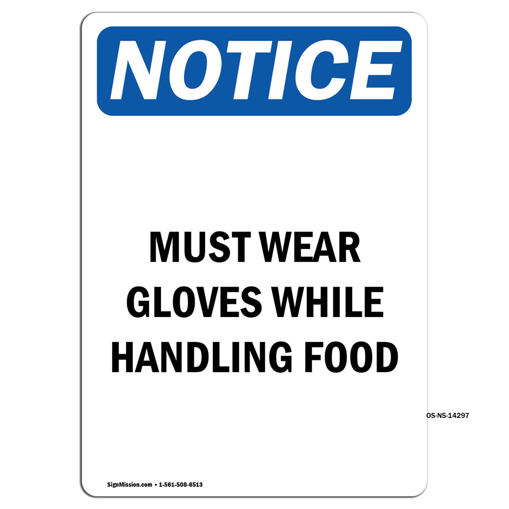 Must Wear Gloves While Handling Food