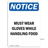 Must Wear Gloves While Handling Food