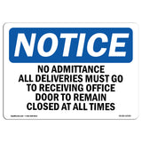No Admittance All Deliveries Must Go To