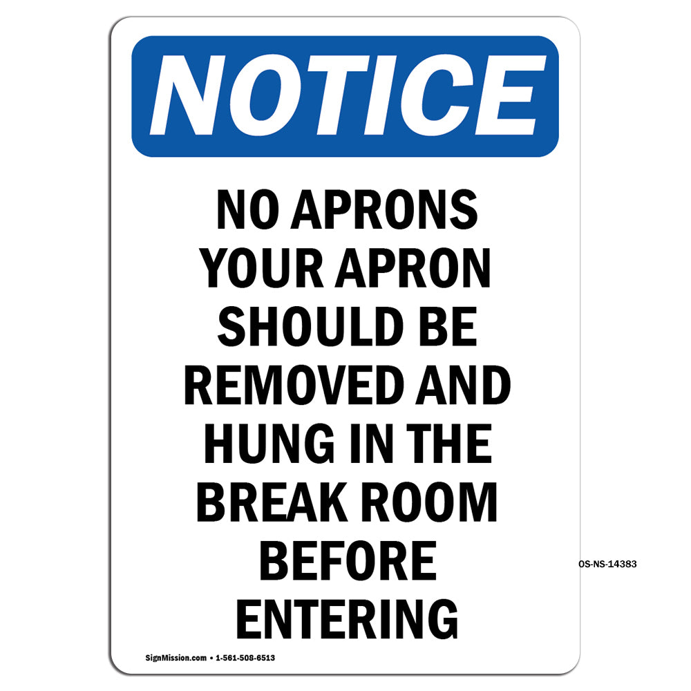 No Aprons Your Apron Should Be Removed And