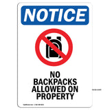 No Backpacks Allowed On Property