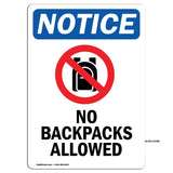 No Backpacks Allowed