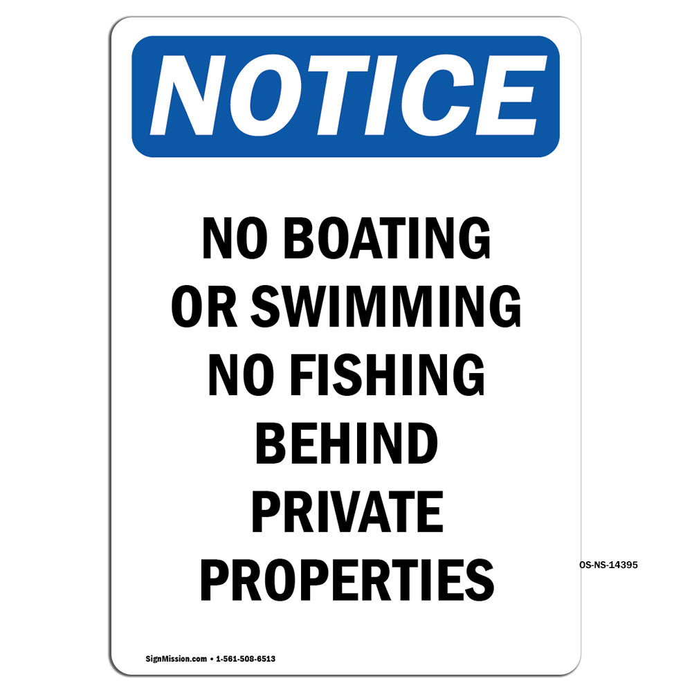 No Boating Or Swimming No Fishing Behind