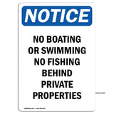No Boating Or Swimming No Fishing Behind