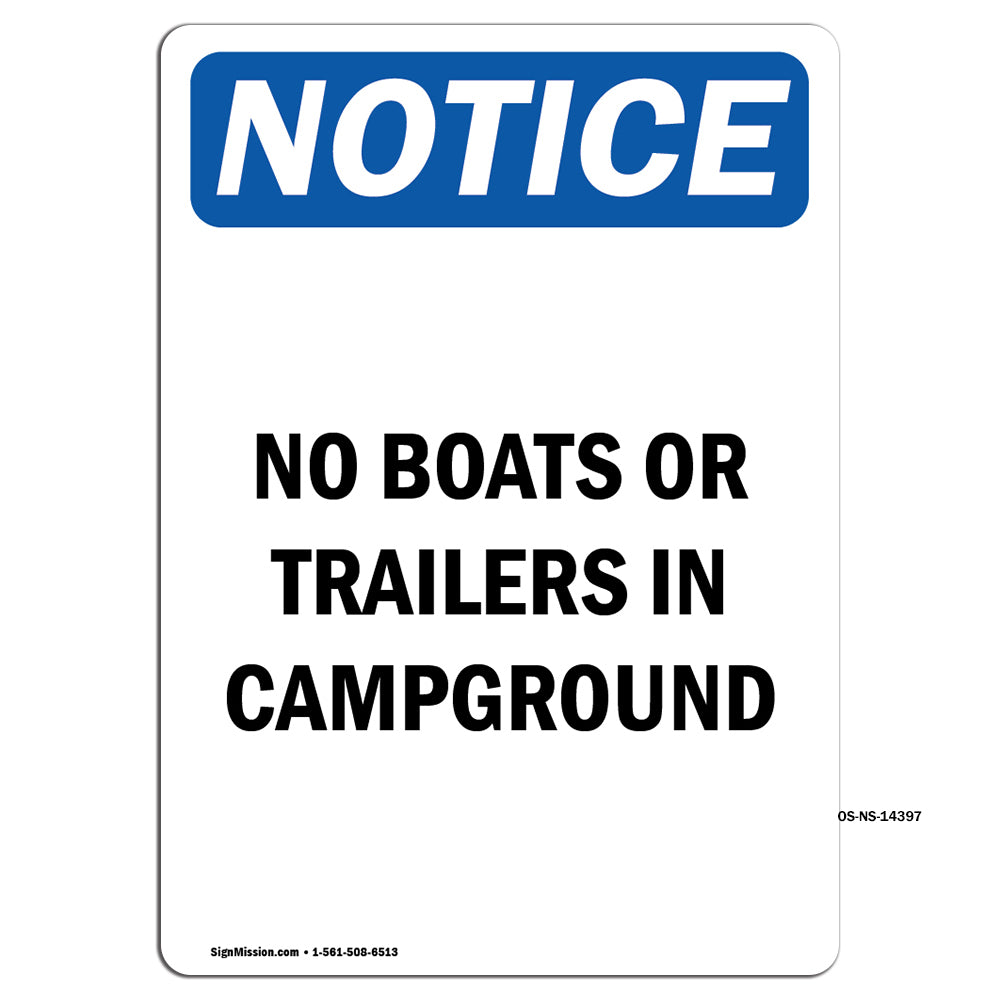 No Boats Or Trailers In Campground