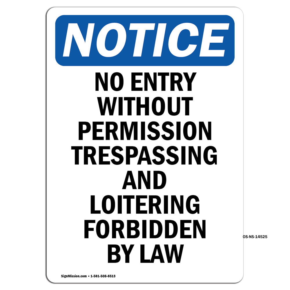 No Entry Without Permission Trespassing