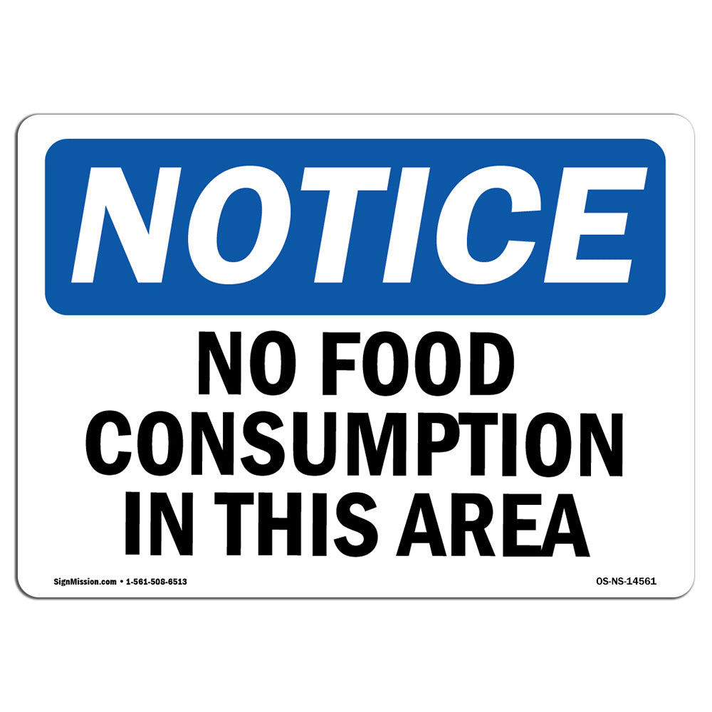 No Food Consumption In This Area