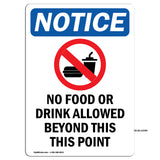 NOTICE No Food Or Drink Allowed Beyond This Point