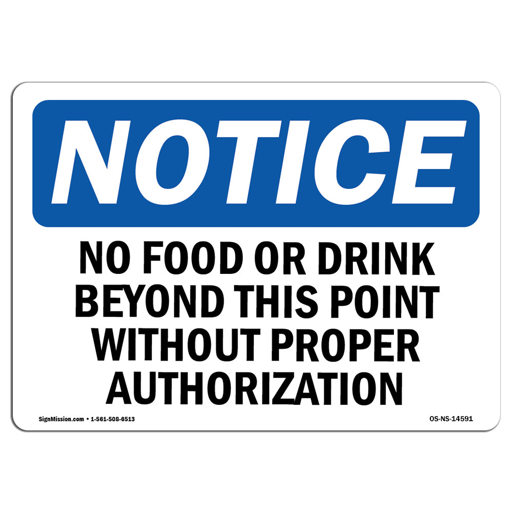 No Food Or Drink Beyond This Point Without