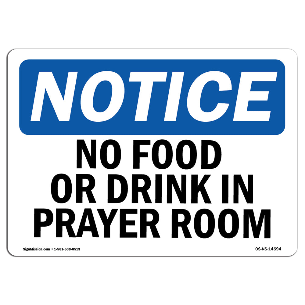 No Food Or Drink In Prayer Room