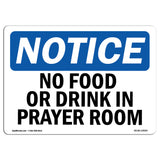 No Food Or Drink In Prayer Room