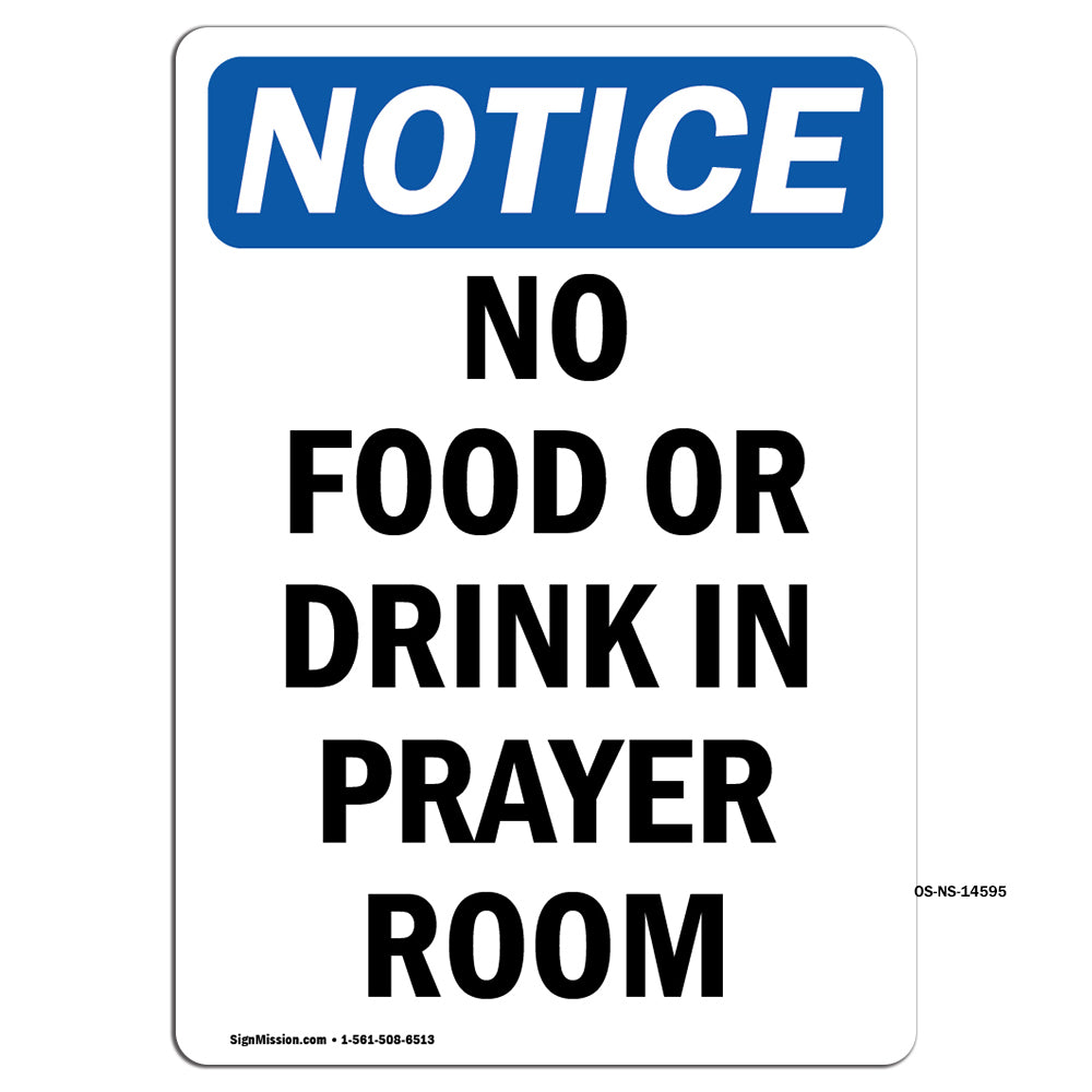 No Food Or Drink In Prayer Room