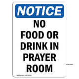 No Food Or Drink In Prayer Room