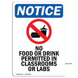 NOTICE No Food Drink In Classrooms Or Labs